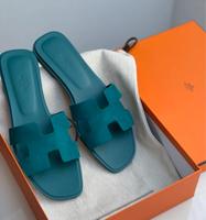 Hermès Hermes Oran Sandalen Vert Oxford 39/39.5 Frankfurt am Main - Westend Vorschau