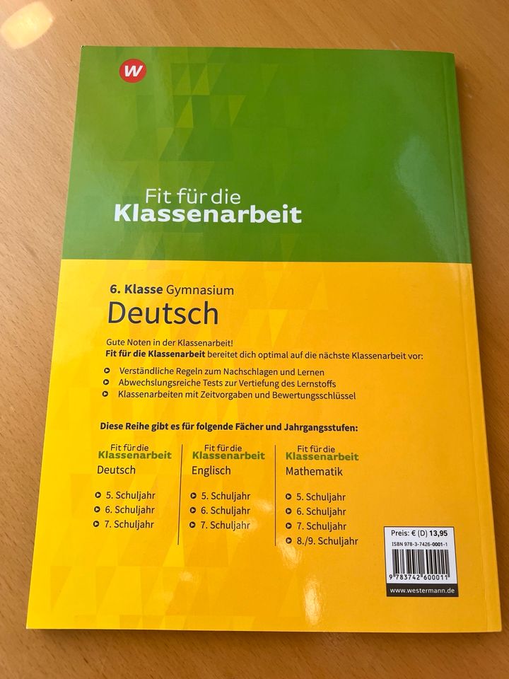 Fit für die Klassenarbeit, 6. Klasse Gymnasium Deutsch, mit Lösun in Bremen