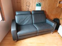 WIE NEU: Couch Sofa ausziehbar Leder schwarz Bayern - Holzkirchen Vorschau