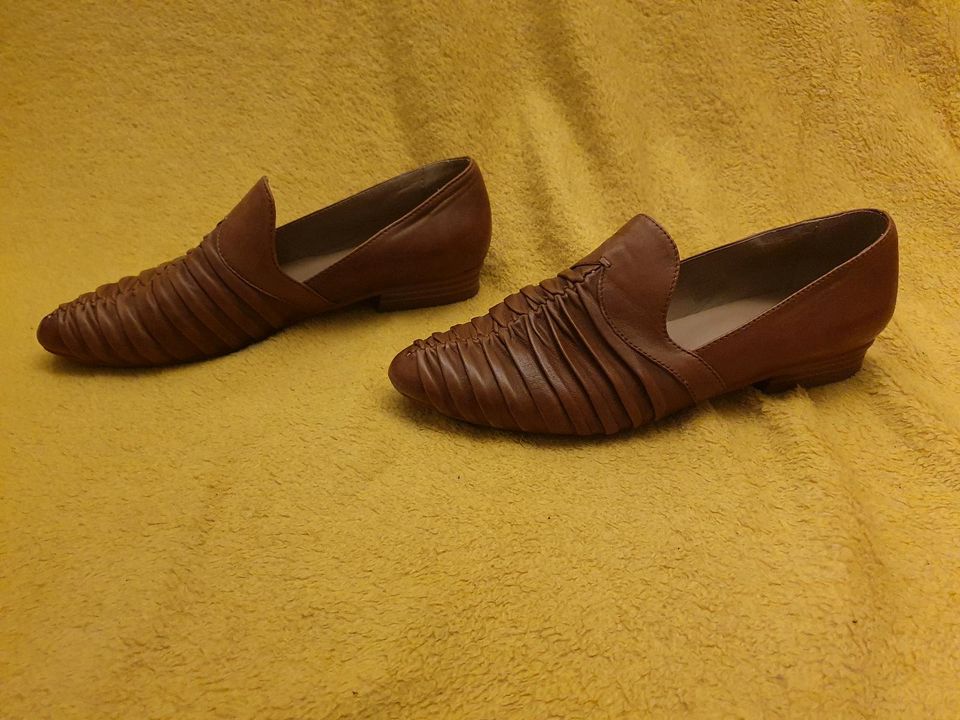 Zanon & Zago Damen Ballerinas Gr 37, braunes Leder, Schuhe in Berlin