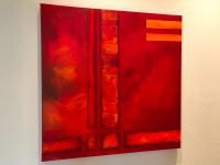 ‼️ 3 Bilder rot/orange auf Leinwand / Acrylfarbe ‼️ Hannover - Misburg-Anderten Vorschau
