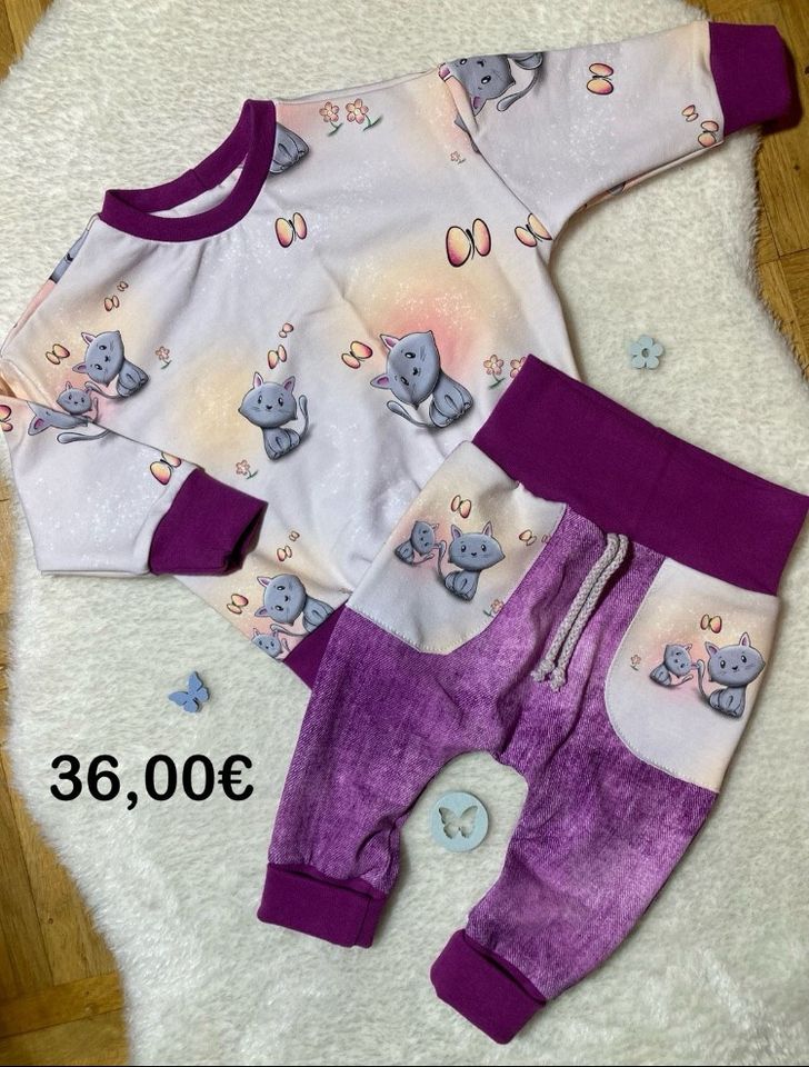 Handmade Sets Gr. 68 (Body/Schlupfshirt/Sweater & Hose) in Hofheim am Taunus