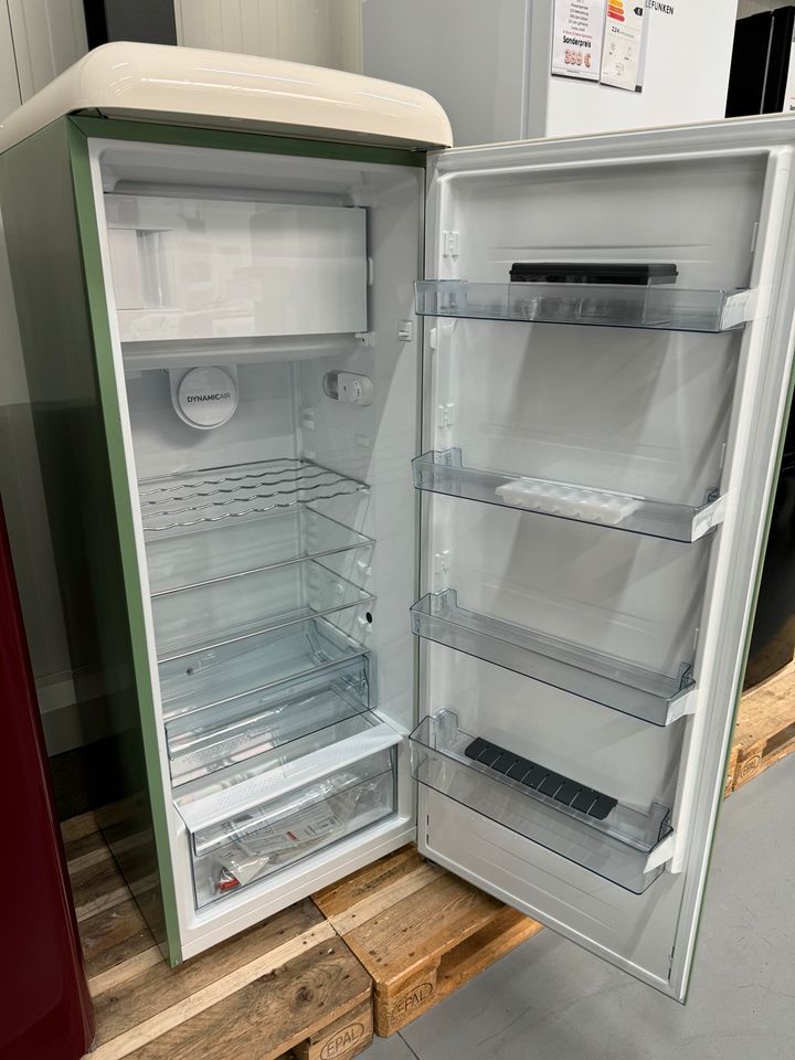 ⚠️ NEU - Gorenje OBRB615DOL VW Retro Kühlschrank 152cm Oliv Grün in Voerde (Niederrhein)