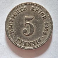 5 Pfennig Deutsches Kaiserreich,1908 Nordrhein-Westfalen - Essen-Haarzopf Vorschau