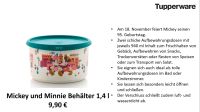 Mickey und Minnie Behälter 1,4 I Tupperware  neu Bayern - Reichertshausen Vorschau