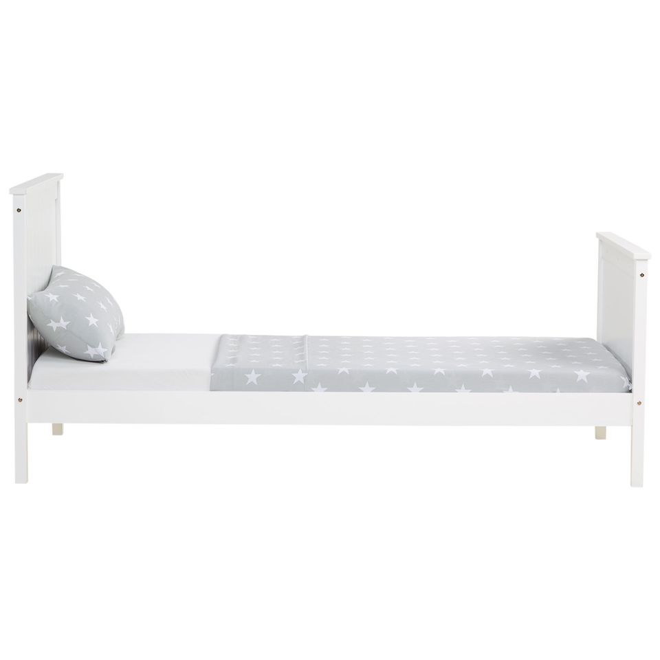 Holzbett Einzelbett 90x200 cm Jugendbett Bettgestell Weiß VB145€* in Magdeburg