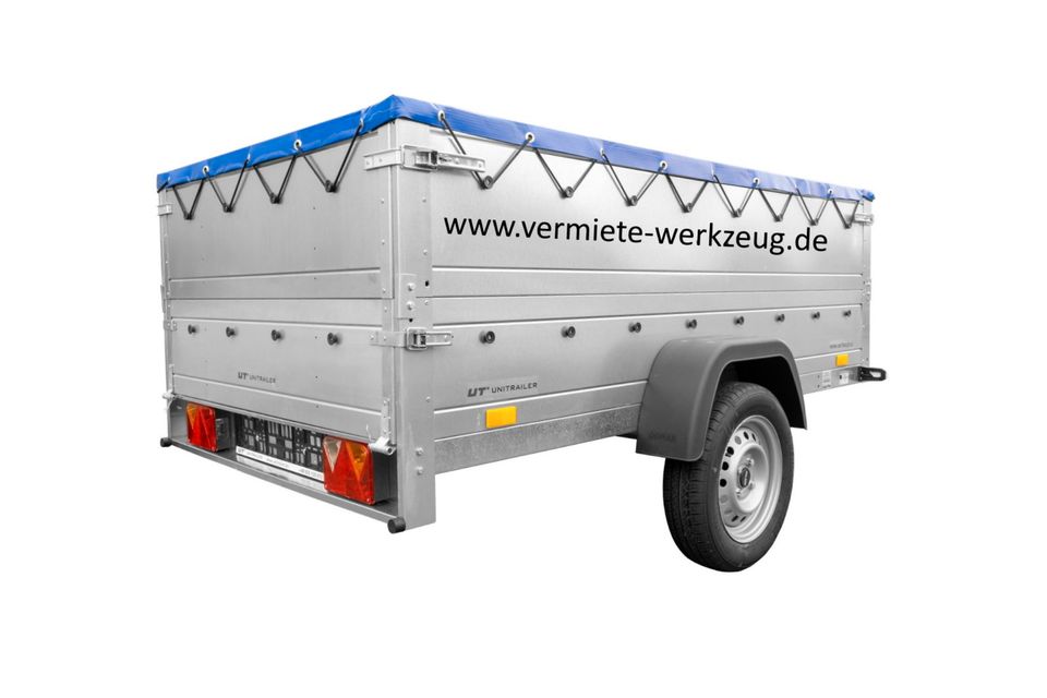 ⚡ Mieten Motorradanhänger 750 kg Anhänger mit Plane Verleih ⚡ in Sundern (Sauerland)