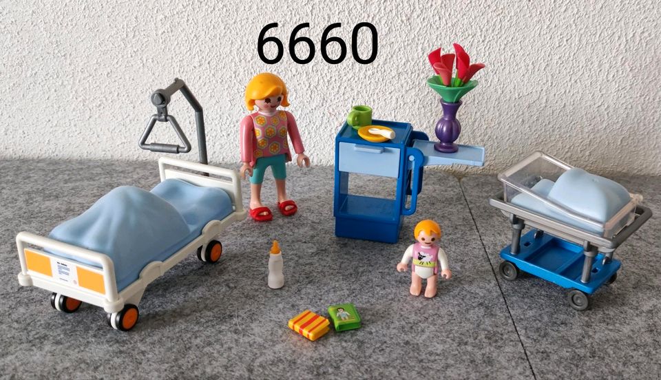 Playmobil Krankenhaus 6657, Zimmer 6660,6659, Helikopter 6686 in Bad Neustadt a.d. Saale