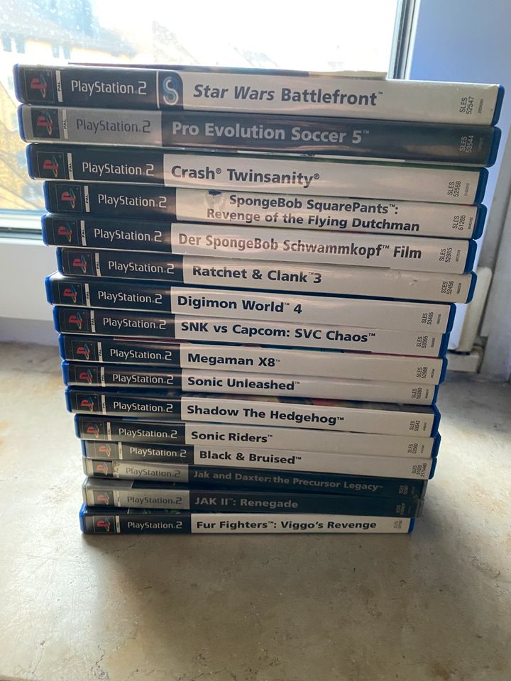 PlayStation 2 PS2 Spiele Crash Sonic Jak Spongebob Star War NFS in Frankfurt am Main