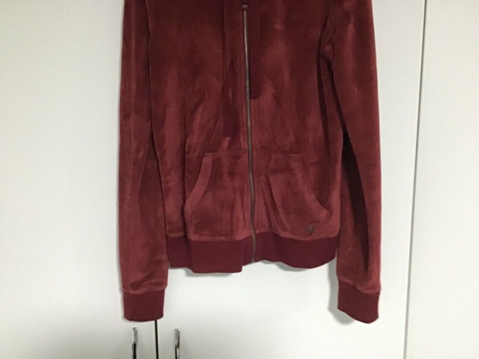 hollister sweater jacke niki cardigan burgund bordeaux kapuze M in Goch