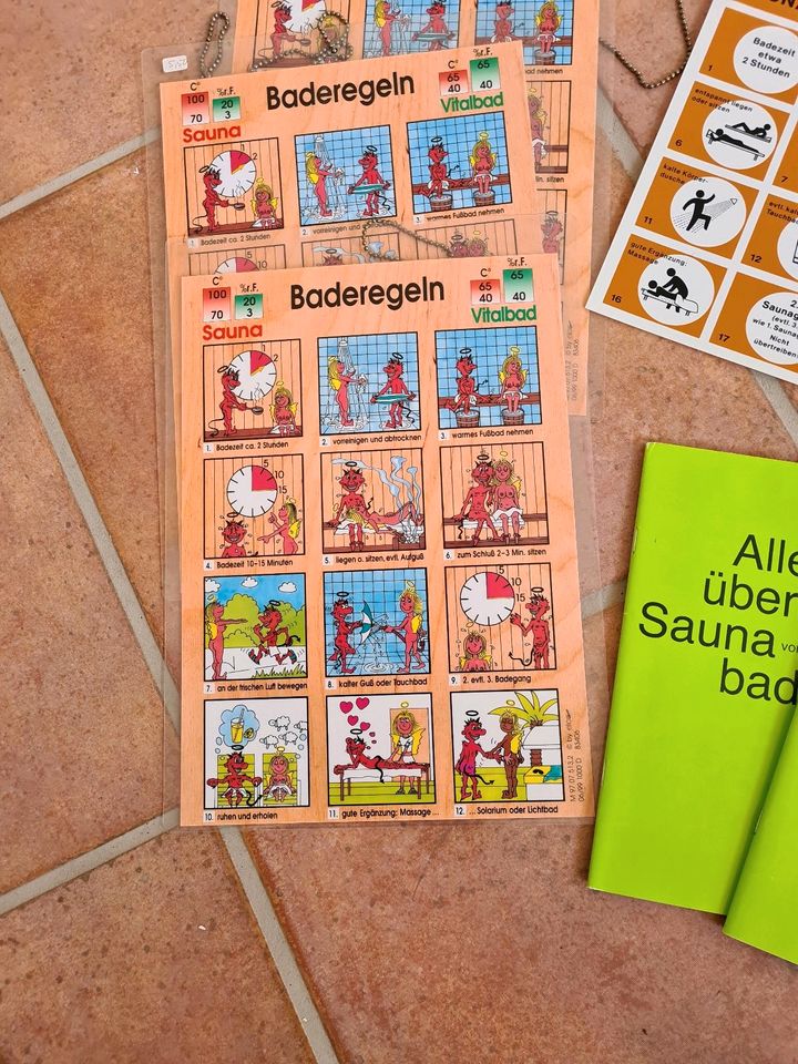 Sauna Infotafeln Saunabuch Broschüren in Remscheid