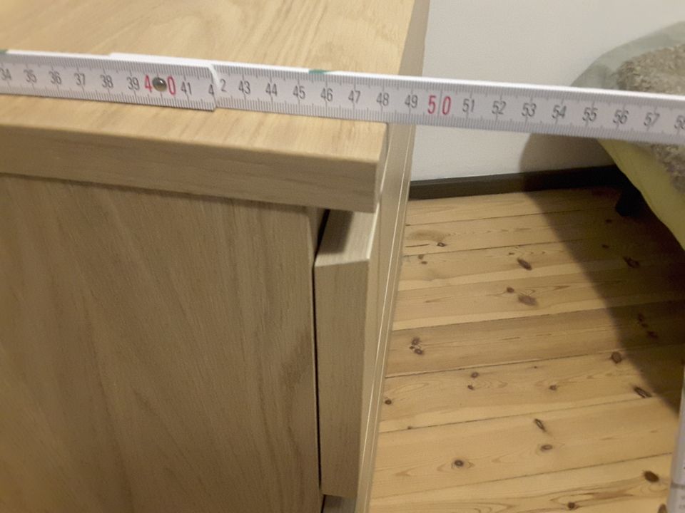 Kommode Malm IKEA mit 3 Schubladen, Eichenfurnier 80x78cm in Darmstadt