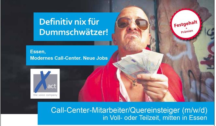 Call Center Agent / Kundenberater (w/m/d) In- / Outbound Sales in Essen