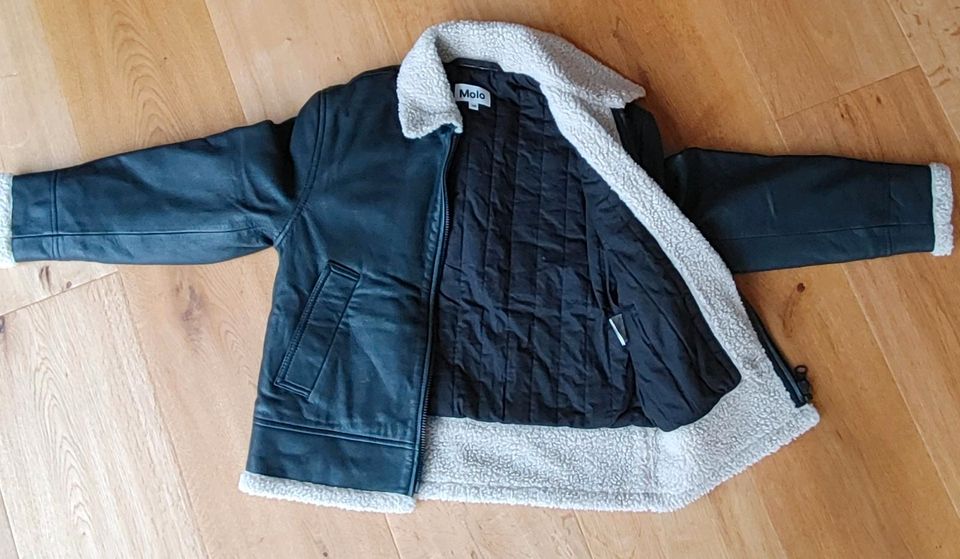 MOLO Piloten Winter LEDER Jacke Gr.128 NEU in Aalen