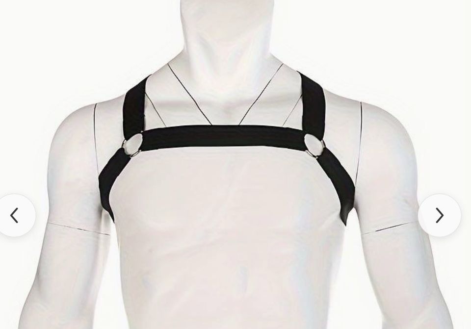 Neuer und ungetragener Elastischer Brustgurt/Body Harness schwarz in Berlin