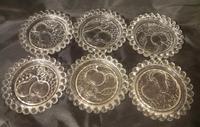 6 x Untersetzer Tischuntersetzer DDR Pressglas Vintage Baden-Württemberg - Nußloch Vorschau