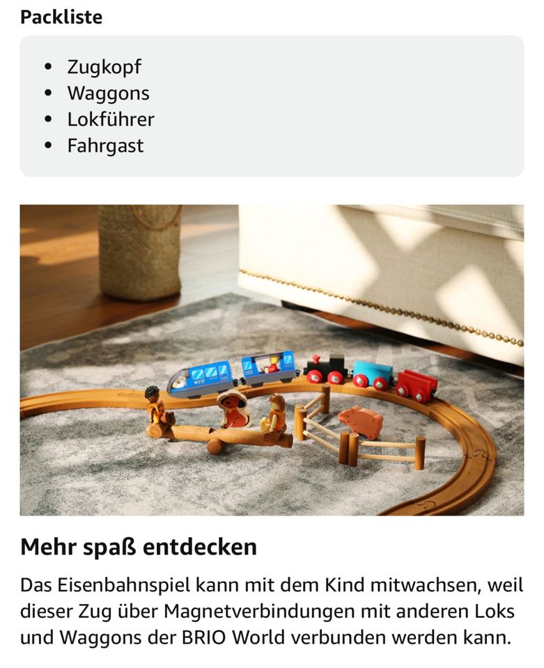 Eisenbahn elektrische lok Holzeisenbahn Zug batteriebetriebenen in Kulmbach