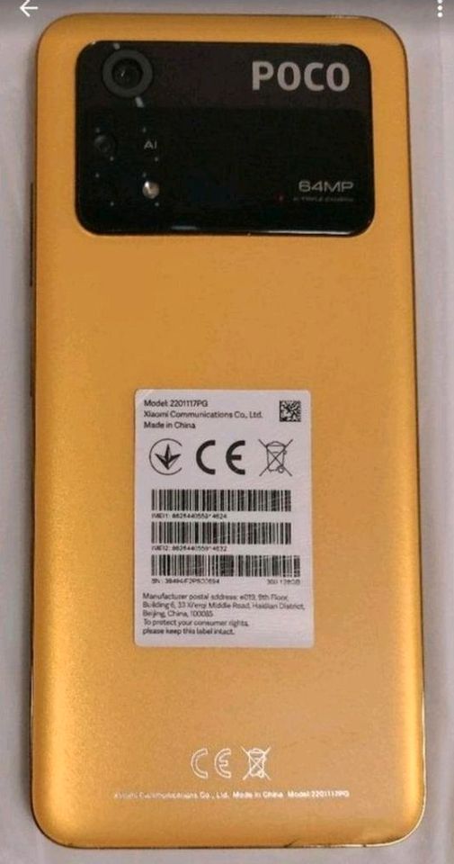 Xiaomi Poco M4 Pro 5G 128GB 64MP Triple Kamera [Dual-Sim] Gelb in Hanau