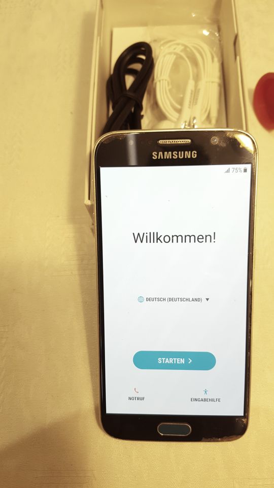 ⭐TOP⭐-Zustand Samsung Galaxy S6 SM-G920F 32GB schwarz inkl.viel Z in Heßheim