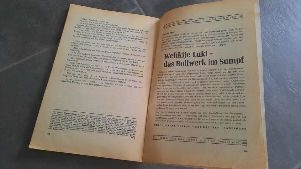 DER LANDSER BUCH HEFT KARL ALMAN 2.WELTKRIEG U46 ERLEBNISBERICHT in Erlau