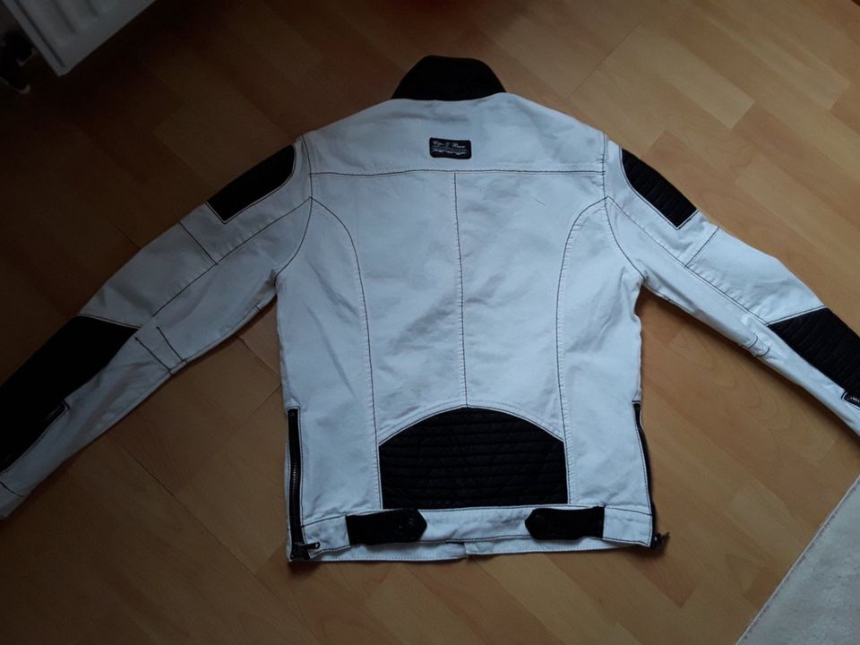 Cipo & Baxx Herren Biker Jeansjacke Gr. S NEU weiss in Bergisch Gladbach