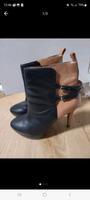 ZARA Stiefeletten Echtleder Beige Schwarz Bayern - Freilassing Vorschau