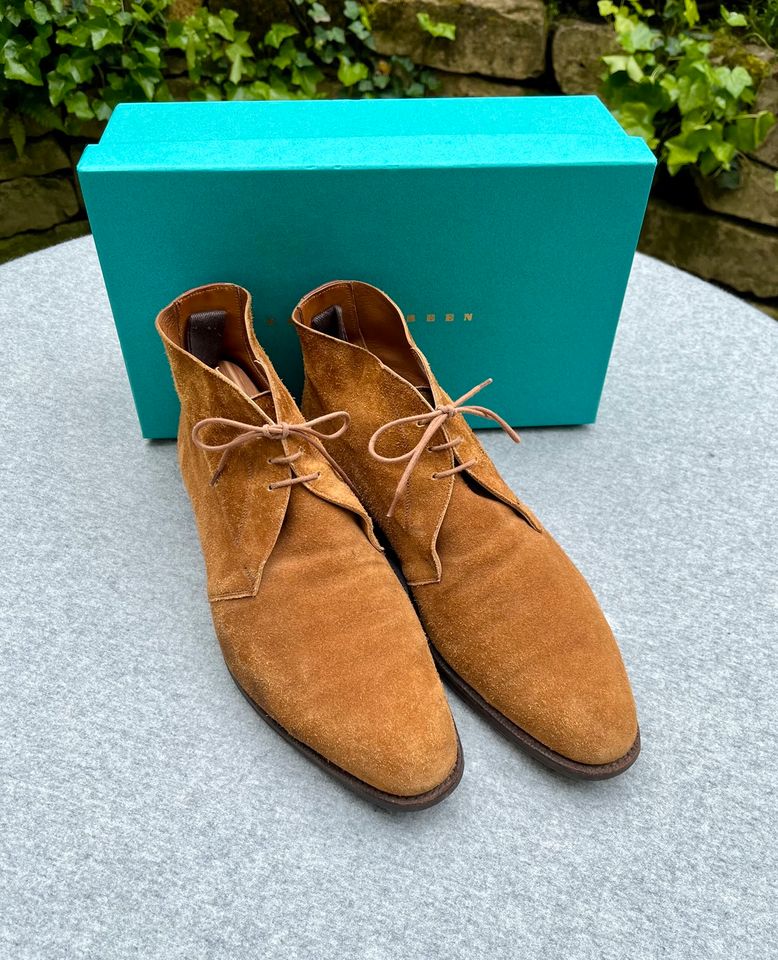 Edward Green Chukka Boot Banbury Unlined Mace Suede Gr. 10-10,5 E in Frankfurt am Main