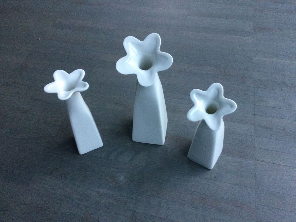 Blumenvase weiß 3x neu in Mülheim (Ruhr)