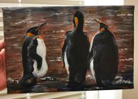 3 Pinguine Acryl auf Leinwand Bild Acrylbild Original Unikat Neu Hamburg - Bergedorf Vorschau