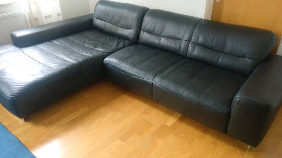 Sofa Leder schwarz  von W. SCHILLIG in Ulm