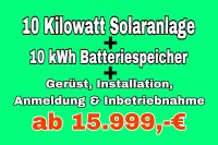 15.999,-€ inkl. Installation ✅ 10 kW Solaranlage mit 10 kWh Speicher zum Winterpreis mit Installation ! Größte Auswahl in Deutschland ! Nur Lagerware ! Hessen - Waldems Vorschau