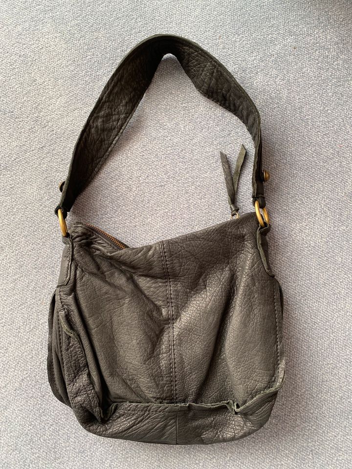 abro Schultertasche schwarz Leder in Allersberg