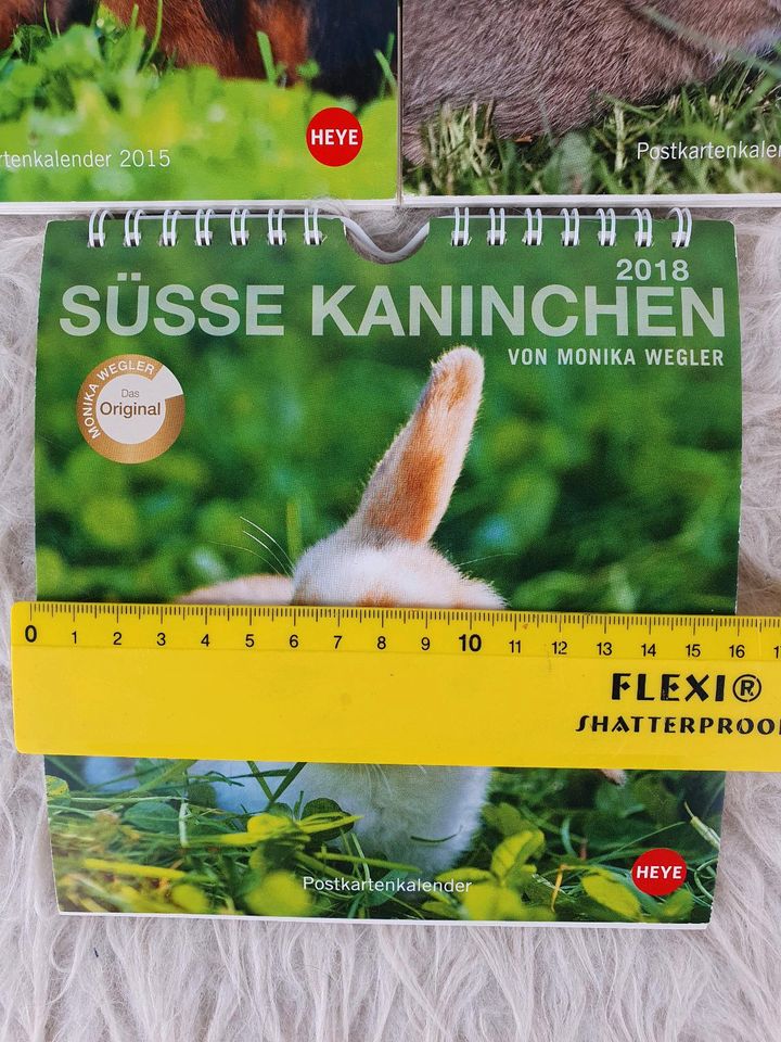 Drei schöne Kaninchen Hasen Kalender aus 2014 ,15, 18 Tier Bilder in Schönau (Schwarzwald)