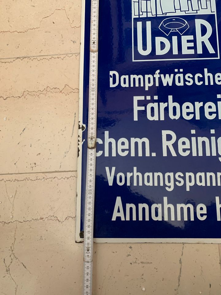 Emailleschild Emailschild  Färberei , Alt Antik in Budenheim