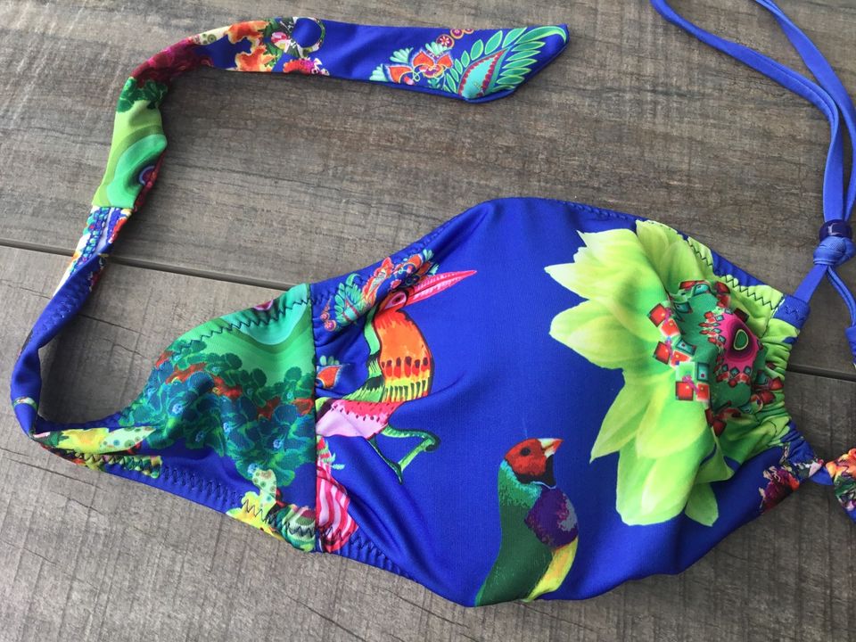 Tolles Desigual Bikini Top Oberteil 34 36 38 C D Royalblau in Bochum