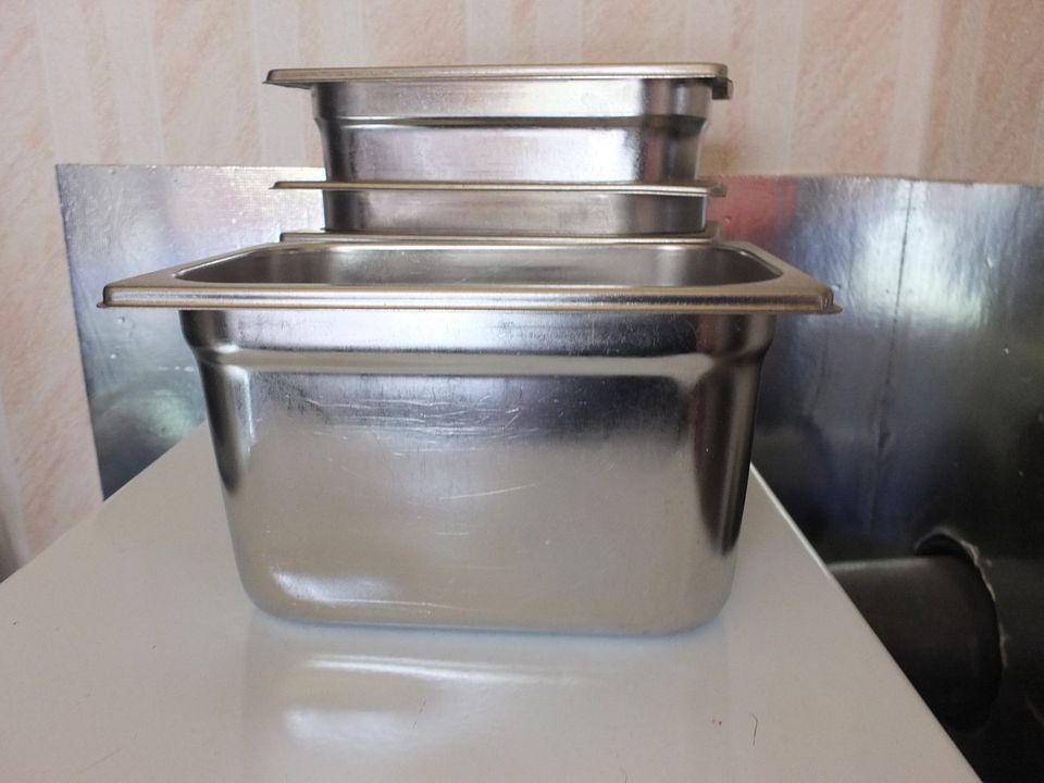 Eisbehälter Edelstahl 4 Stück Speiseeisbehälter ca. 5Liter Gastro in Coswig