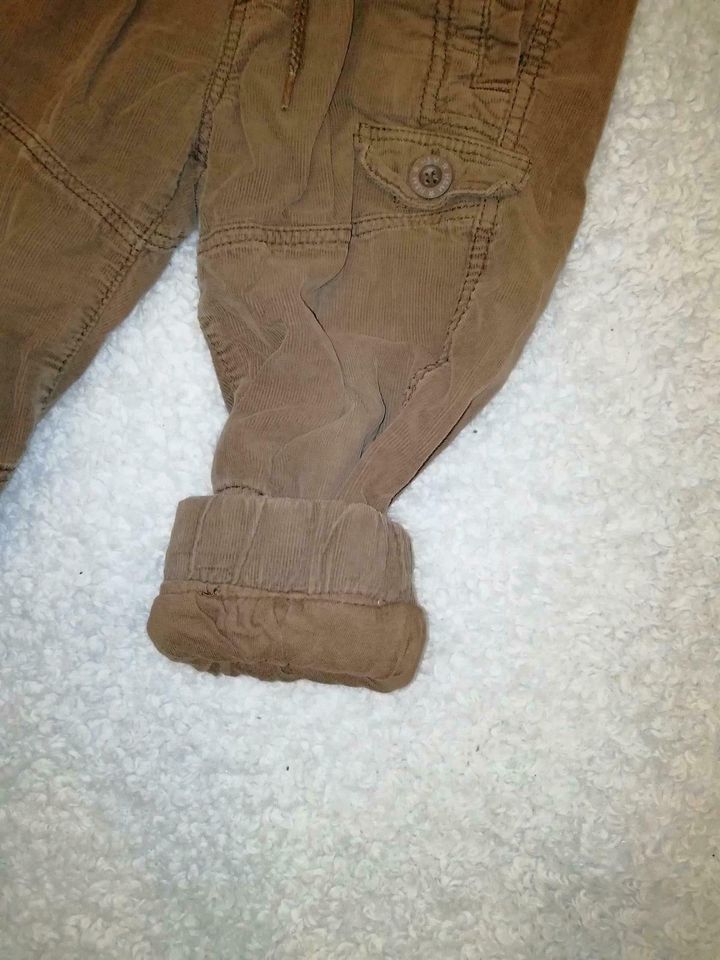 Größe 86 gefütterte Cordhose braun Jungen warm Winter in Bülkau