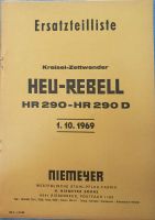 Ersatzteilliste Niemeyer Heu-Rebell HR 290  HR 290 D 1969 Nordrhein-Westfalen - Everswinkel Vorschau