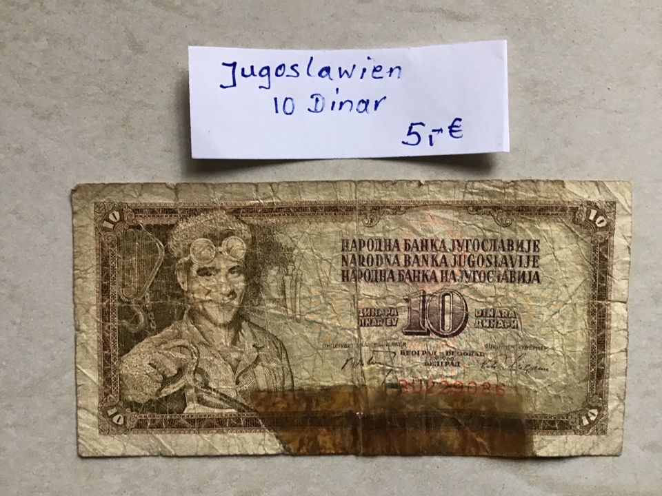 Verschiedene alte Banknoten, den Rest den ich noch habe in Kamp-Lintfort