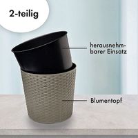 Blumentopf Pflanztopf Rattan-optik mocca 20 cm Niedersachsen - Cloppenburg Vorschau