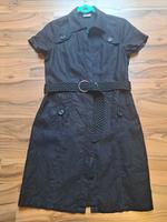 Blusenkleid Leinenkleid mit Gürtel Gr. 38 schwarz Bayern - Westheim Vorschau