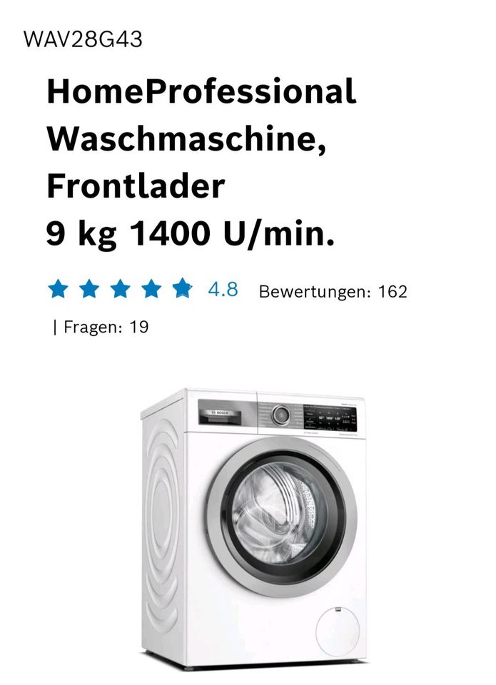 Bosch Waschmaschine in Birkenwerder