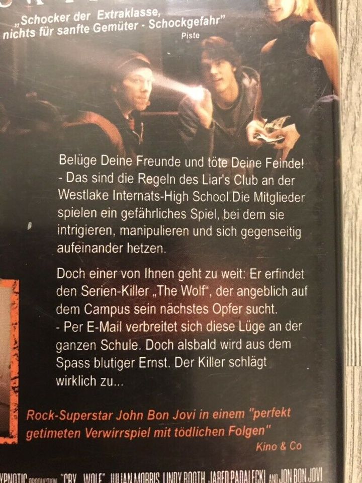 Blu Ray cry Wolf aus Sammlung you live your die in Bobingen