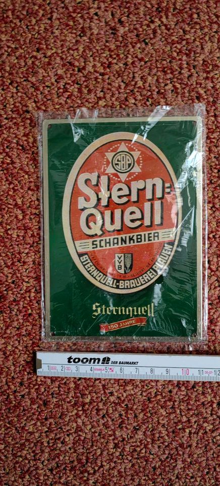 Schild Sternquell Schankbier in Auerbach (Vogtland)