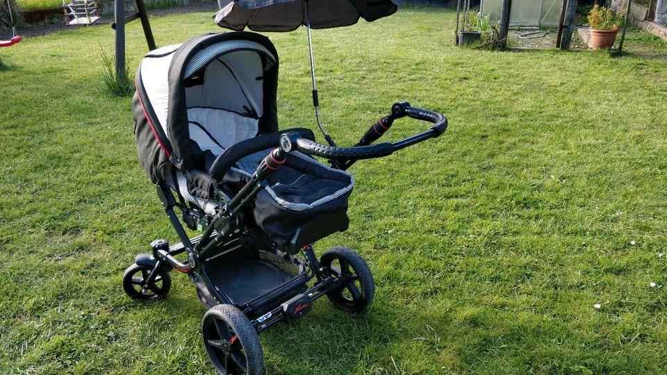 Kinderwagen Hartan Topline S Schwarz in Bernburg (Saale)