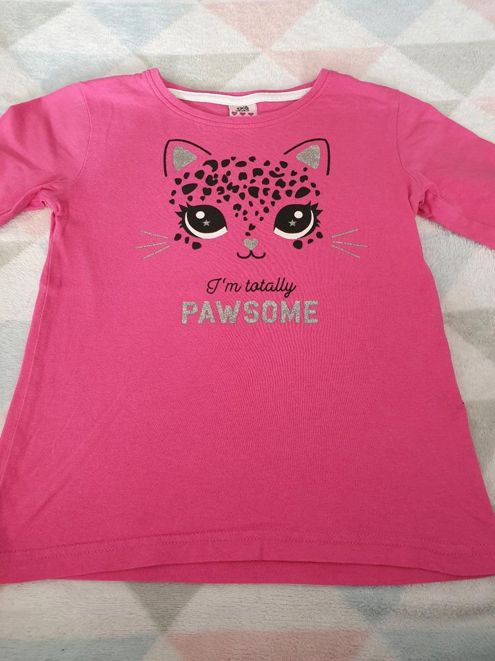 Langarmshirt pink Katze Top Zustand in Bad Nenndorf