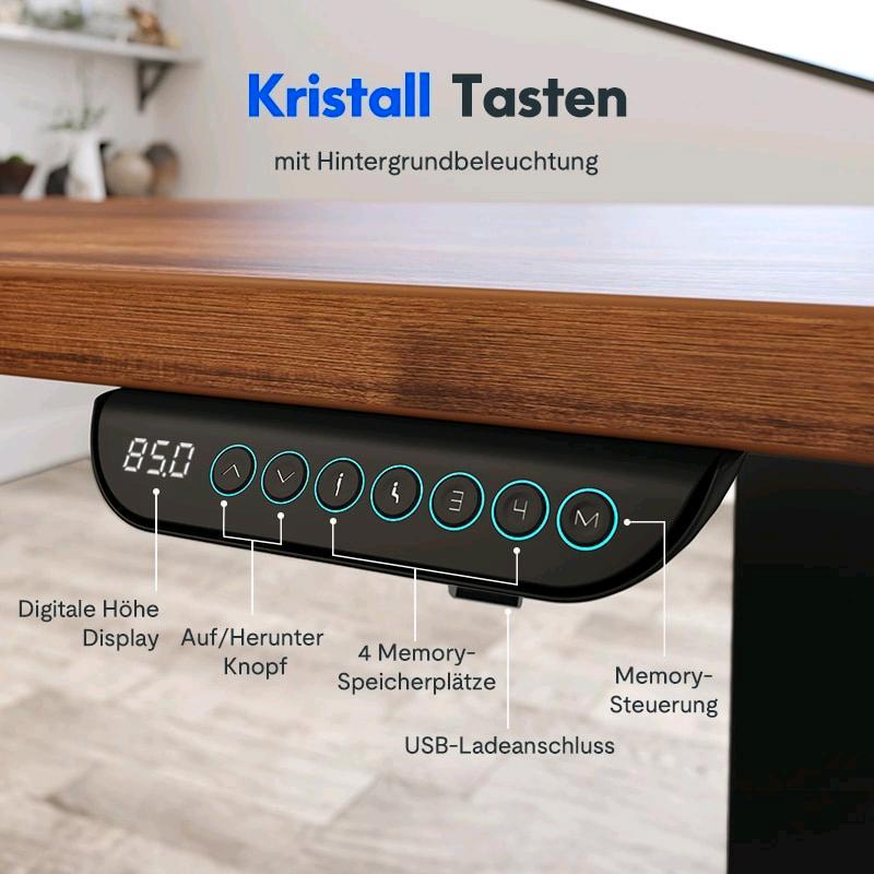 Standard Höhenverstellbarer Schreibtisch mit 4 Beinen (E2Q) in Aachen