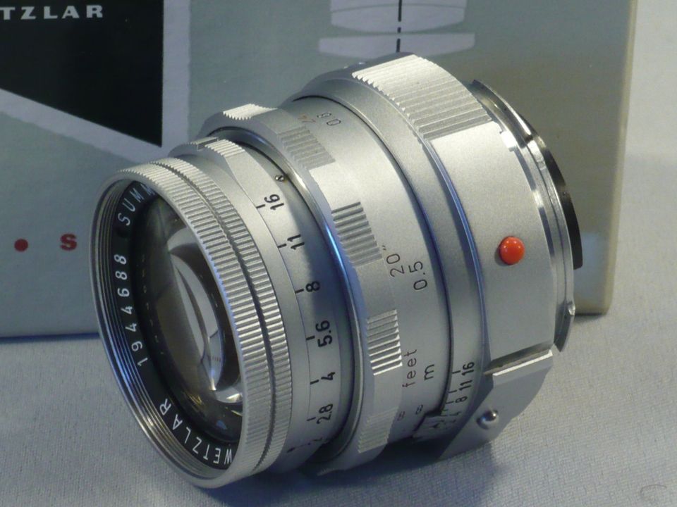 Leica NF Summicron M2,0/50 chrom mit Brille neu im Karton in München