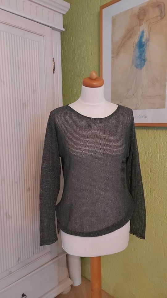 HALLHUBER edler Pullover Feinstrick Sommerpullover wie neu khaki in Neuffen