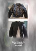 Damen-Lederjacke im Bikerstyle, Größe 40 Thüringen - Weinbergen Vorschau